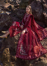 Flow by Crimson '25 | Parsi Threads-D5 B | 3PC Embroidered Lawn Suit